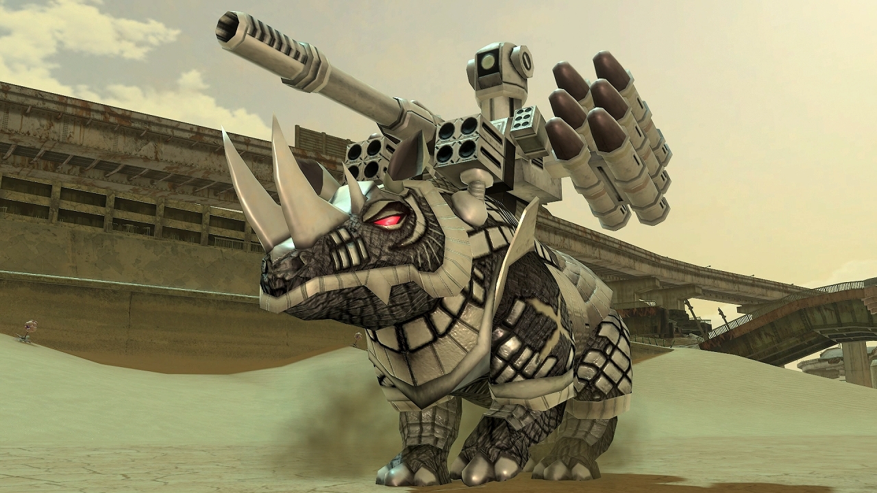 將會以人類戰與其對抗的原型種「原型格羅涅爾(プロトグロネル)」,與大家都很熟悉的「巡航犀牛(巡航サイゴン)」之原型種「再巡航犀牛(再巡航サイゴン)」。都會以和原本的懸賞怪物有些不太一樣,讓人感覺很詭異的外觀出現 image