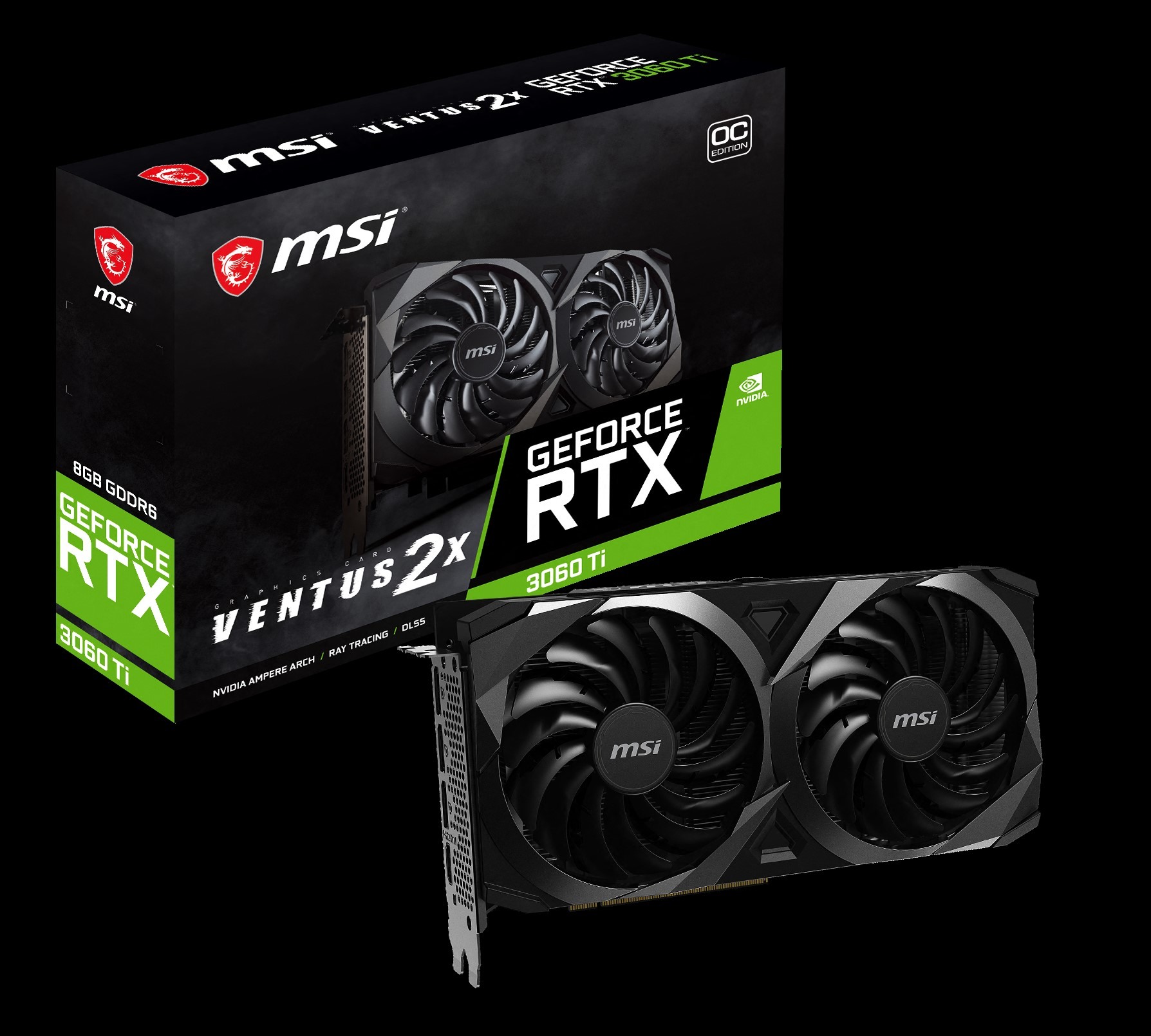 非LHR】RTX 3060Ti - MSI Ventus 2X OC - PCパーツ