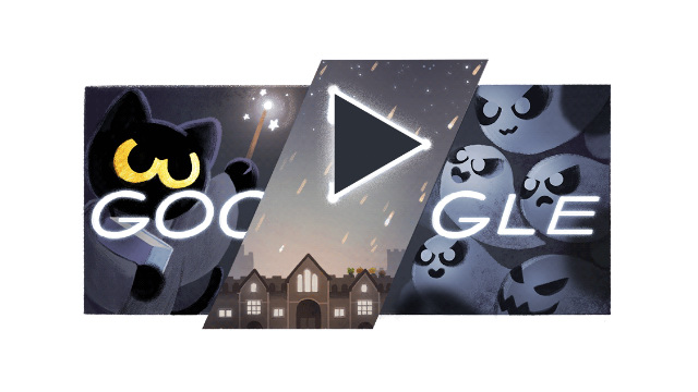 Google 首頁推出萬聖節應景小遊戲 魔法喵學院 扮演魔法喵學徒momo 驅逐惡靈 巴哈姆特