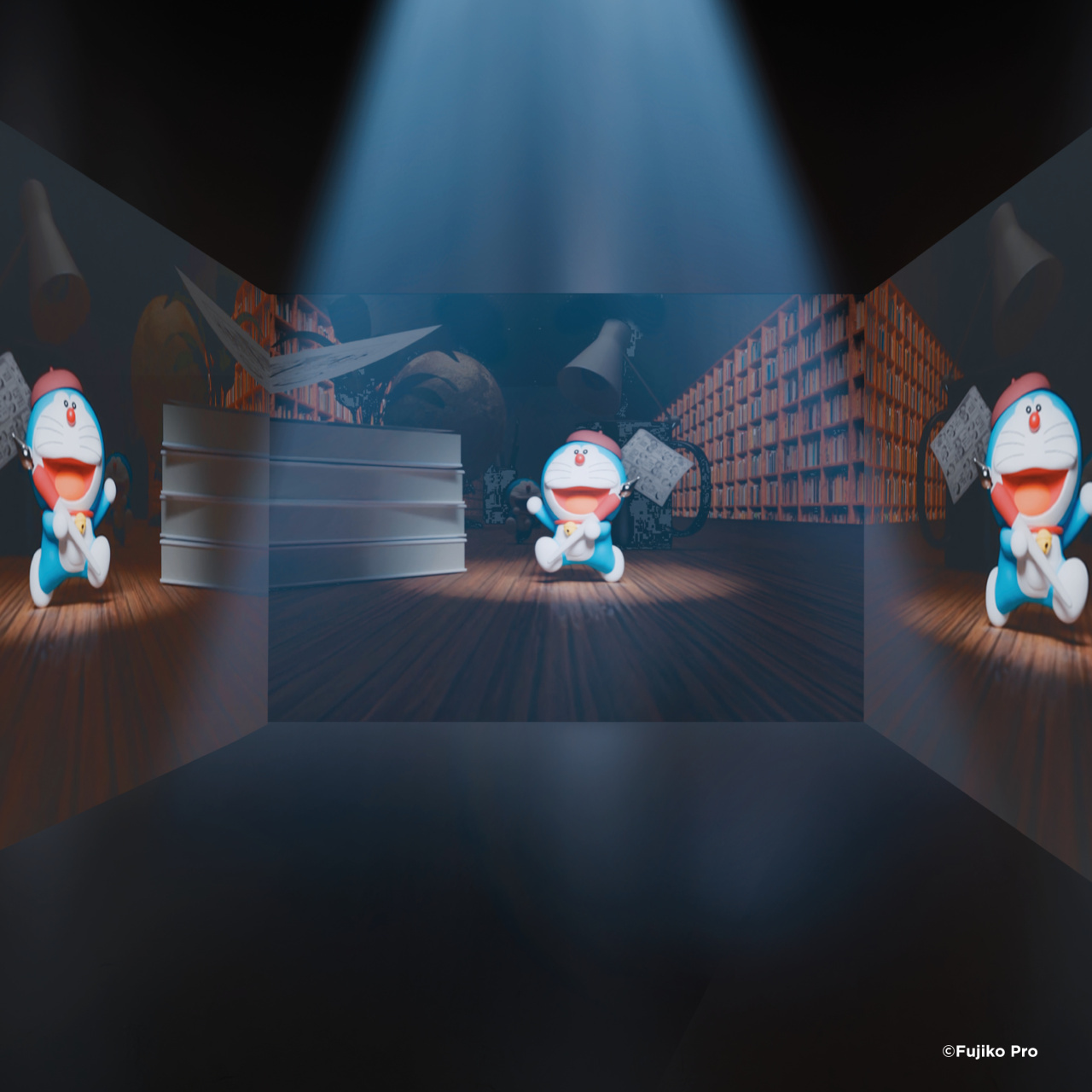 「100%微型劇院」、「無限哆啦A夢世界」、「大雄的互動漫畫閱讀房間」,彷彿置身在充滿奇幻與樂趣的哆啦A夢冒險故事中。圖:聯合數位文創提供 image