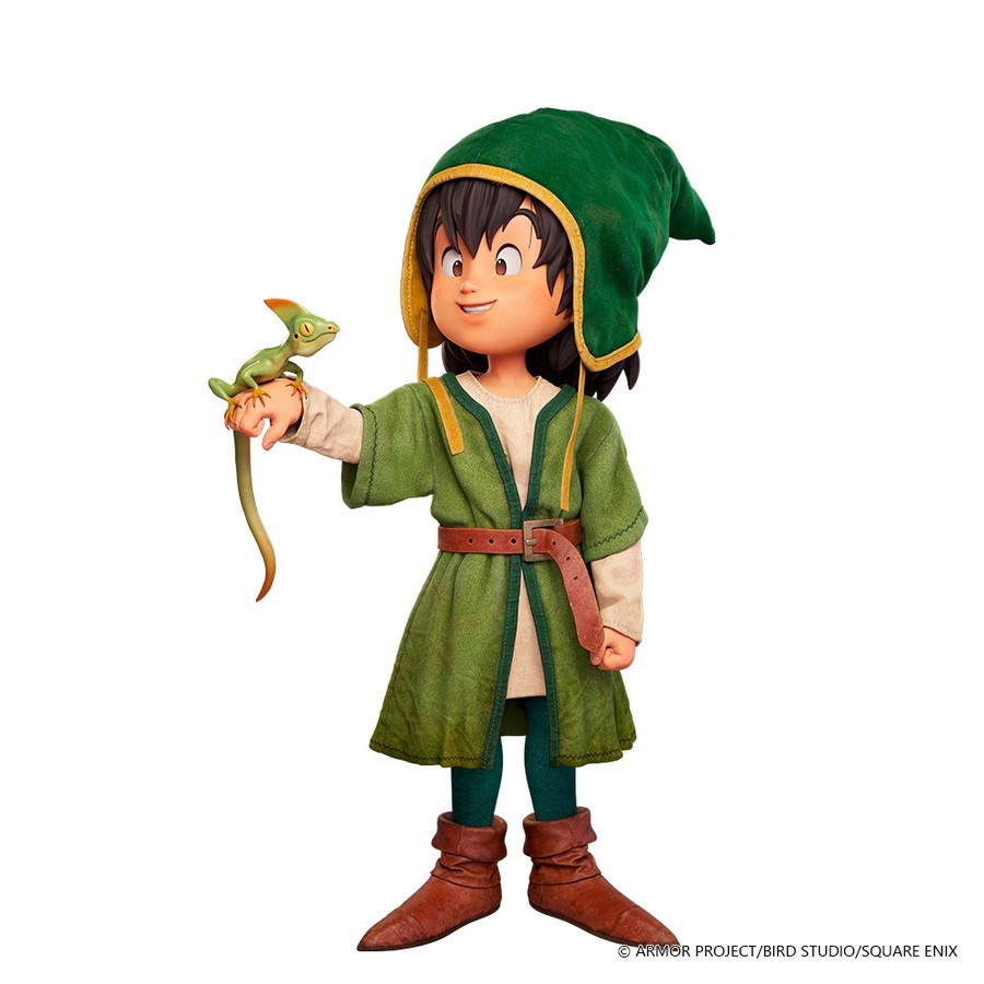 夥伴角色的遊戲 CG(左),是藉由掃描真實製作的大型人偶(右)製作的。 image