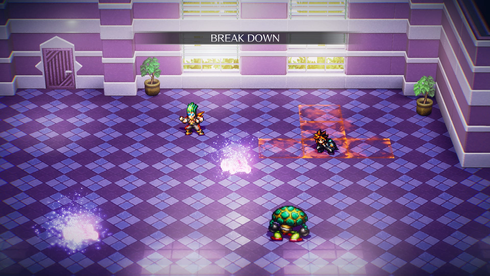 一旦在有敵人領袖參與的戰鬥中先打敗領袖,就能夠觸發「BREAKDOWN」,並一口氣打敗敵人。敵人眾多或戰況危急時,積極觸發這個絕招吧。 image