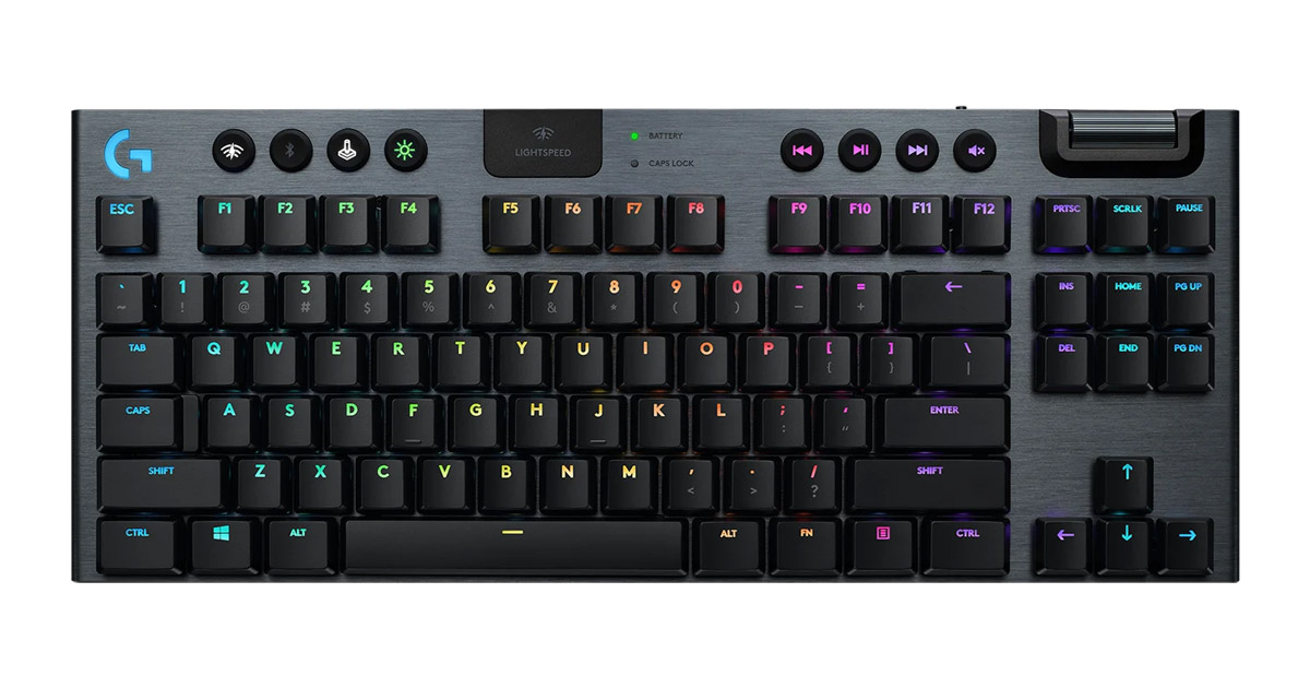 羅技G913 TKL Lightspeed 無線RGB 機械式遊戲鍵盤（黑，茶軸）（活動