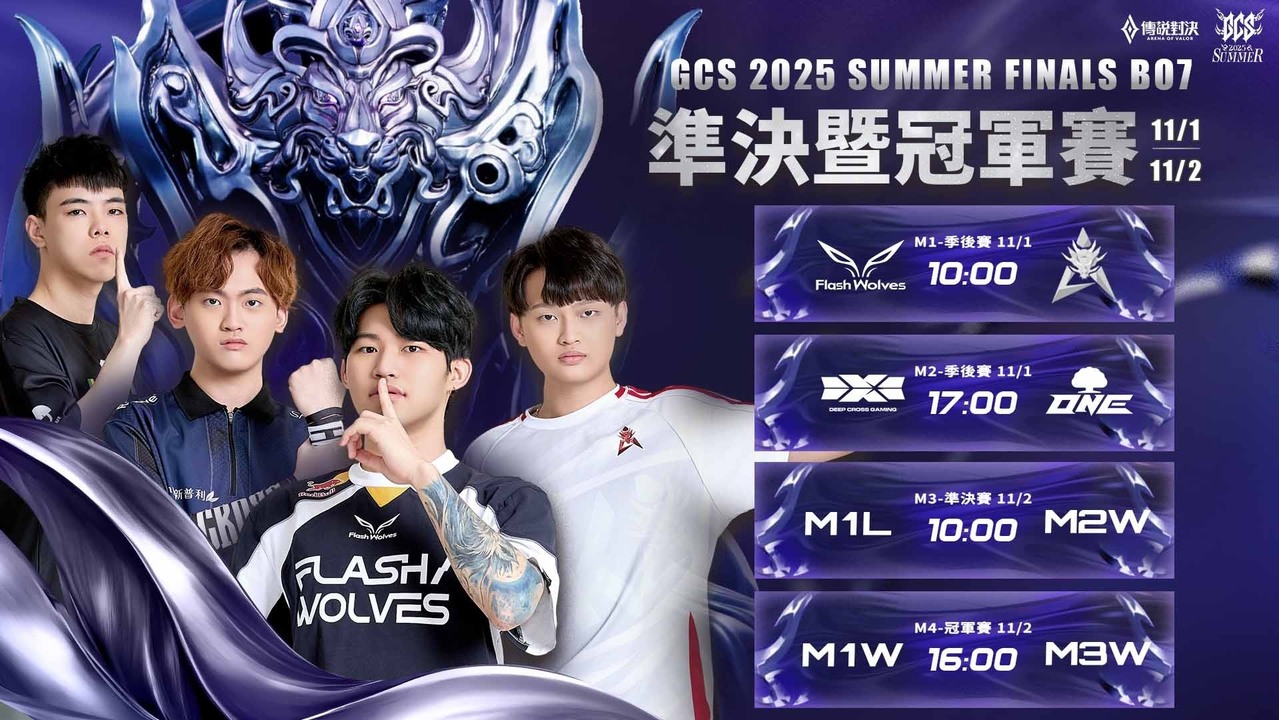 《Garena 传说对决》GCS 2025 夏季准决暨冠军赛 11 月 2 日决战和平篮球馆 四队争夺冠军