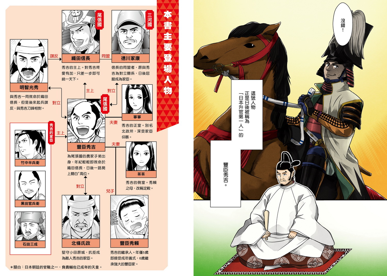 「本能寺之變」織田信長被明智光秀背叛而亡,豐臣秀吉隨即出兵討伐,並決定繼續織田信長的遺願,統一日本天下。 image
