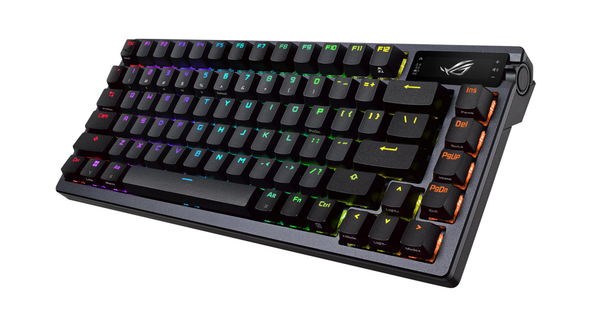 ASUS ROG Azoth 75% 無線客製化電競機械鍵盤（黑，茶軸）（活動特惠） - 巴哈姆特