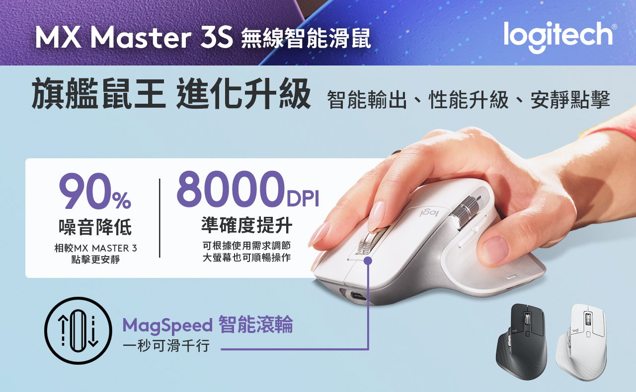 Logitech 商務鍵鼠MX Master 3S、MX Mechanical 於6 月底正式上市- 巴