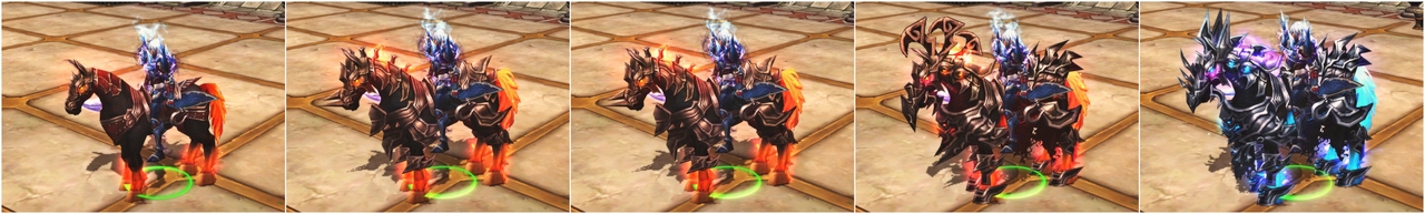 座騎每個等級的外觀跟能力都不相同