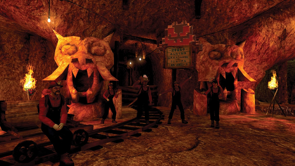 配合遊戲冒險舞台風格的大廳