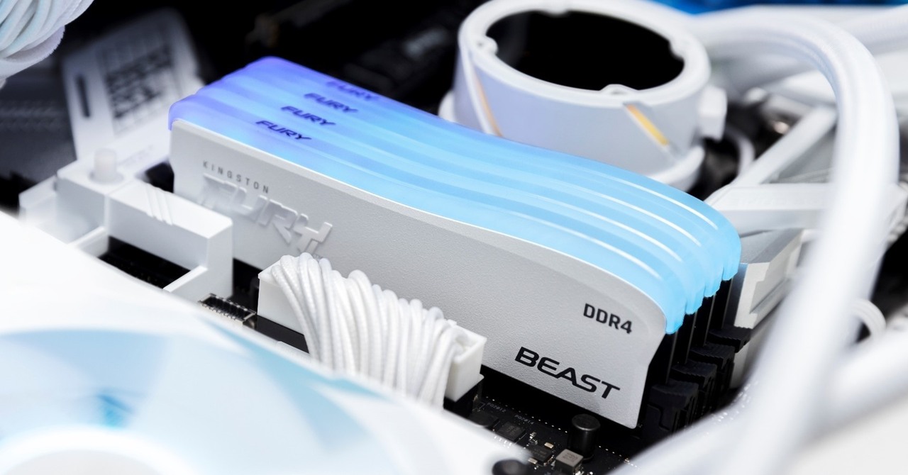 金士頓推出FURY Beast 熾白限定版DDR4 RGB 記憶體採純白散熱片與圓弧