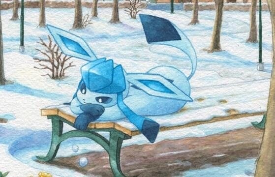 冰伊布寶可夢插圖庫(Glaceon Pokémon) - apple83411的創作 - 巴哈姆特