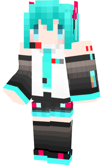 Minecraft Skin 初音ミクv4x A的創作 巴哈姆特