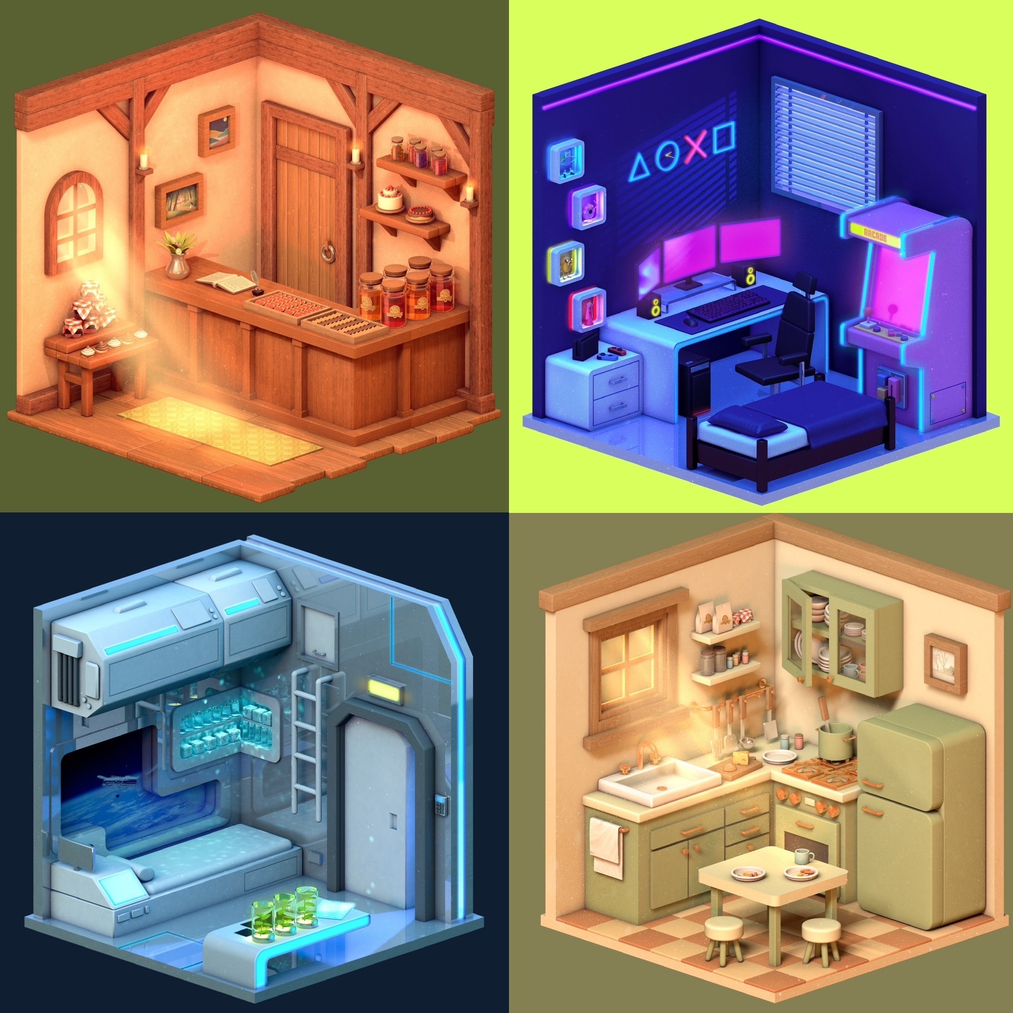 3D | Cube Room Series - yohjstw316的創作 - 巴哈姆特