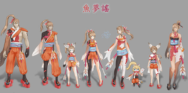 劍靈繪作品【魚夢謠】 比賽詳細圖稿集含武器- wakababiotsu的創作- 巴 