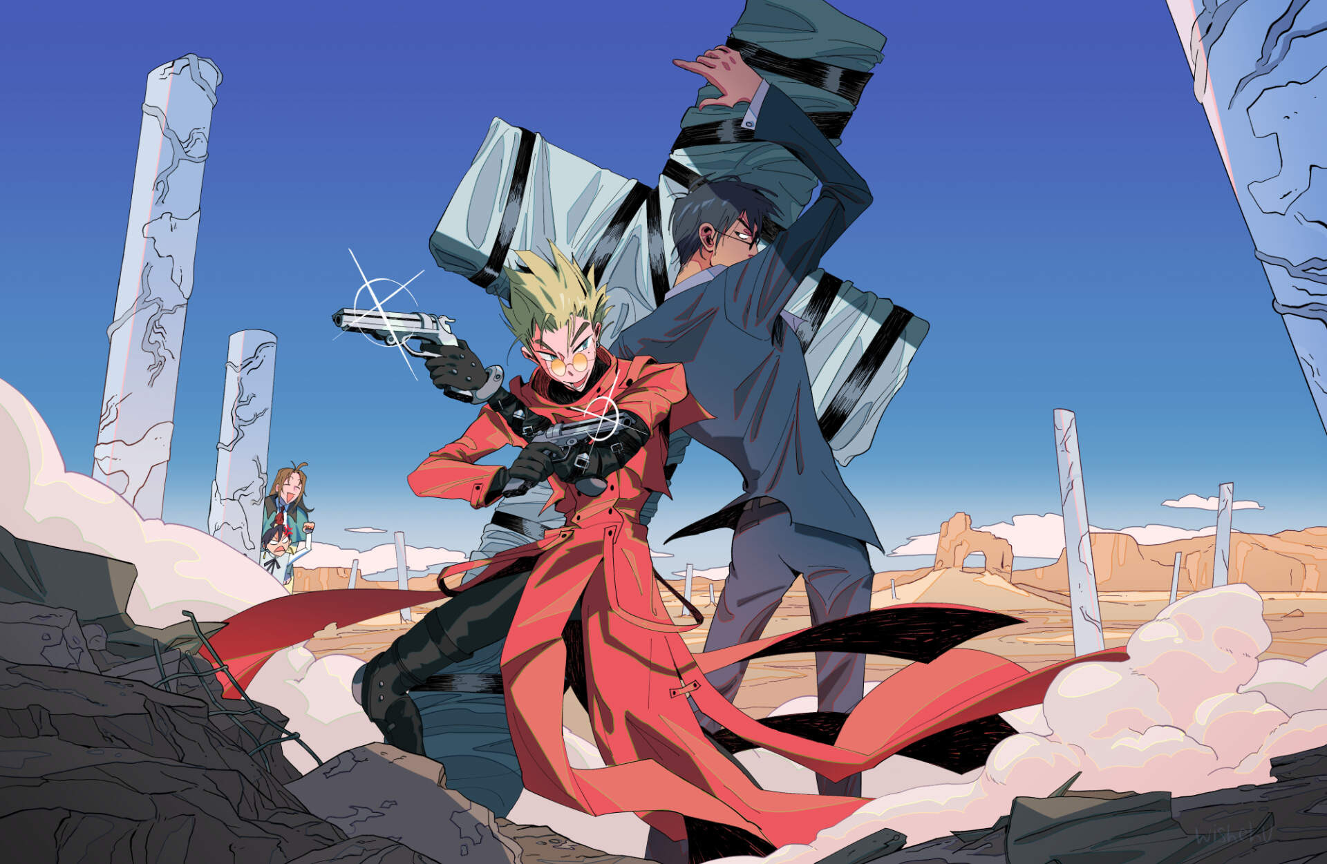 TVアニメ『TRIGUN STAMPEDE』第1話「無人區」予告動画／1.7(土)23:15放送開始!! - m54106538的創作 - 巴哈姆特