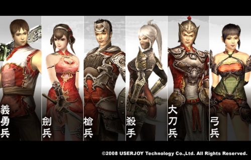 將為玩家效力的各式兵種