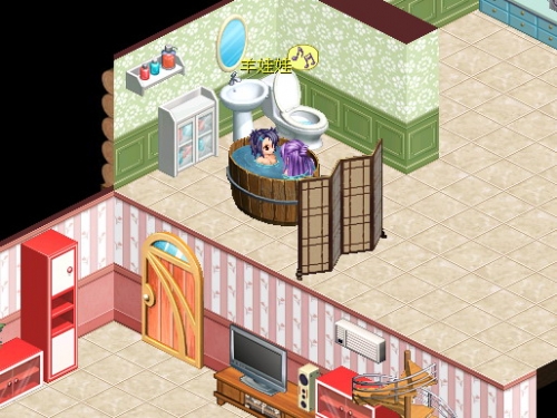 和同伴一起泡澡,提神醒腦