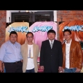 左起和信戰谷協理洪岳農,和信戲谷總經理陳瑤恬,遊戲製作人高培碩,產品經理Bull合影