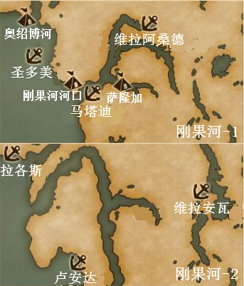 大航海時代5 攻略百科 Map 剛果河 巴哈姆特